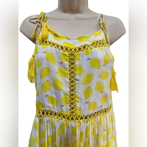 Mer + Lune Lemon Midi flowy ruffled Dress - Picture 9 of 14